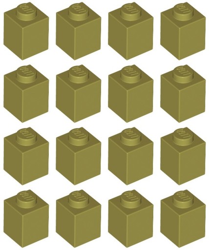 LEGO 3005 BRICK 1x1 oliva (9g) 16 ks.