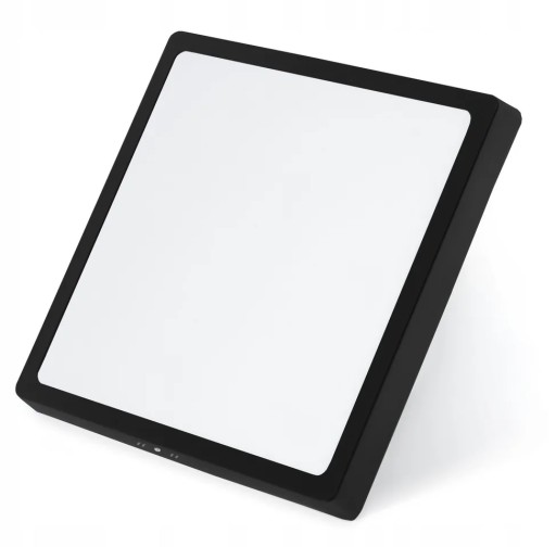 POVRCHOVÝ LED PANEL, ČIERNA, TEPLÁ BIELA, 18W