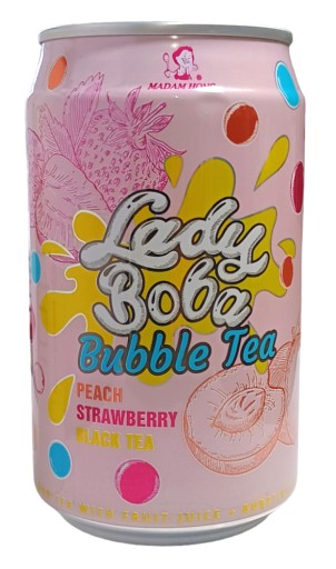 Bubble Tea Peach Jahoda 320ml Lady Boba