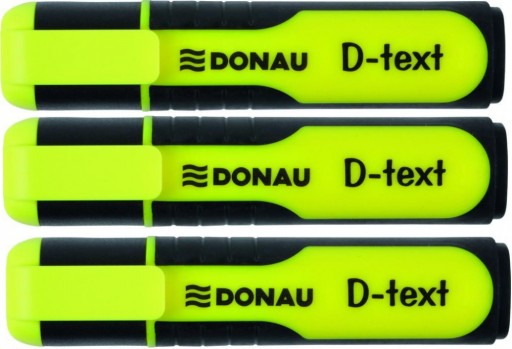 DONAU D-TEXT ZVÝRAZŇOVAČ ŽLTÝ x 3 kusy