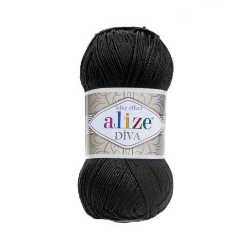 Priadza Diva - 60 Black Alize