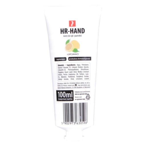 HR-HAND Citrónový krém na ruky a nechty 100 ml