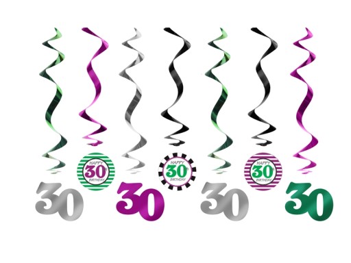 Vrtáky k 30. narodeninám 60cm 7ks