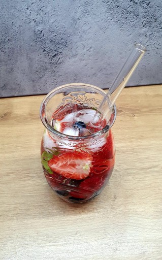 Rovné sklenené slamky na smoothie koktejly, široké, 6 ks, 12 mm, 20 cm