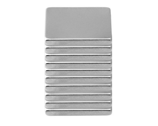 SILNÝ NEODYMIOVÝ MAGNET 10x10x3 N38 10 KS