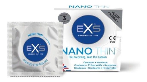 EXS Nano tenké ultra tenké kondómy 3 ks.
