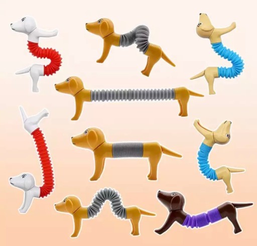 Sensory Pop Tube Spring Dog rozťahovací