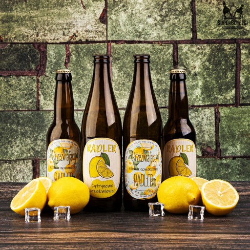 RADLER CITRÓNOVÉ PIVNÉ NÁLEPKY ETIKETY 50 KS