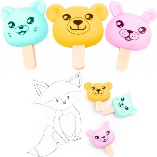 Voňavá guma Lollipops Animals Kidea
