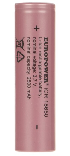 LI-ION BATÉRIA BAT-ICR18650/EP 3,7 V EUROPOWER
