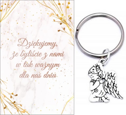 ĎAKUJEME HOSTOM DARČEK SVADOBNÝ ANJEL KĽÚČOVKA SPOMIENKY
