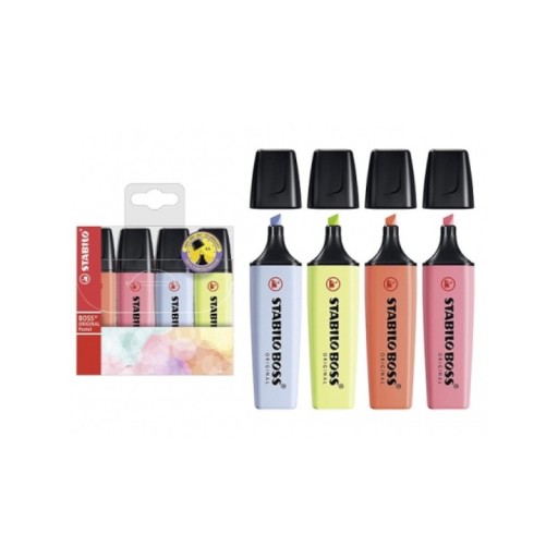 Stabilo Boss Original Pastel zvýrazňovače Sada 4 farieb