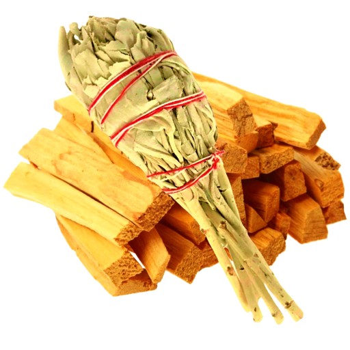 PALO SANTO KADIDLO + SÚPRAVA BUNDLE BIELEJ ŠALVI