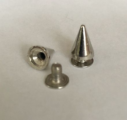 SPIKE SPIKE Čapy 9,5 mm so skrutkou, 10ks, nikl