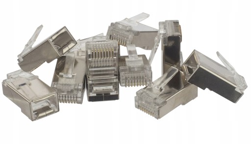 Zástrčky NEKU RJ45 FTP 5e, drôtené sito, 10 ks
