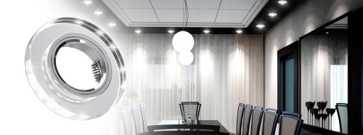HALOGÉNOVÁ TVAROVKA PRE LED ŽIAROVKY GU10, SKLENENÉ STROPNÉ SVETLO DO KÚPEĽNE