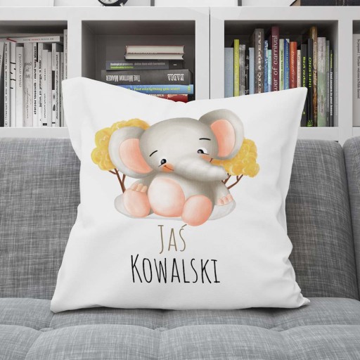 Vankúšik do škôlky pre dieťa + meno SLON