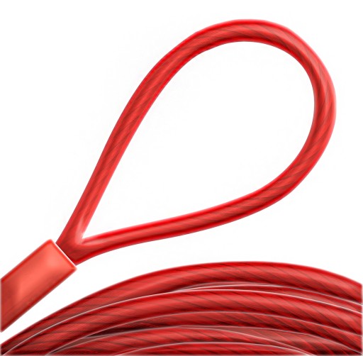Lano PVC Oceľový kábel s očkami Slučky 4mm 50cm 0,5m