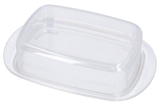 NÁDOBKA NA MASLO 18x11,5cm nádoba na maslo, biely plast, priehľadný kryt