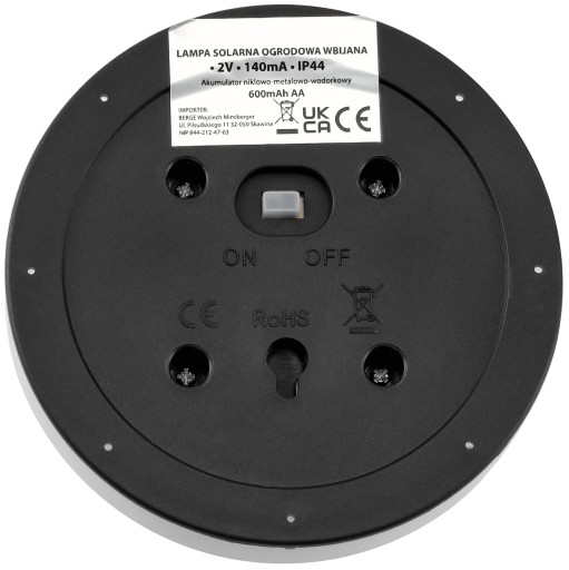 Solárna záhradná lampa zapustená do zeme, biela IP44, dekoratívna