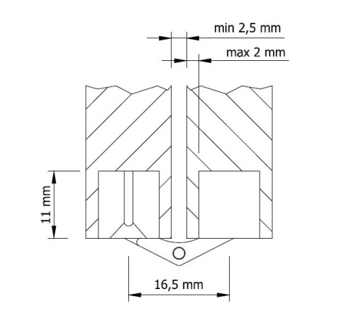 Priemer pántu 10 mm, cylindrický, na stôl, nábytkové dvierka, mosadz