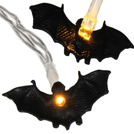 GIRLAND BAT LIGHTS TRBLEJÚCICH LED ZÁSADNÉ DUCHOVNÉ HALLOWEENSKÉ DEKORÁCIE
