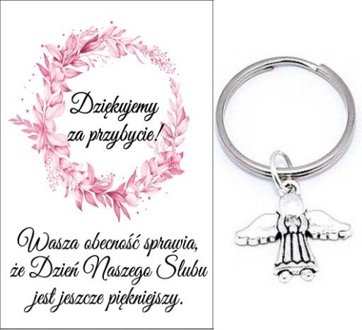ĎAKUJEME HOSTOM DARČEK SVADOBNÝ ANJEL KĽÚČOVKA SPOMIENKY