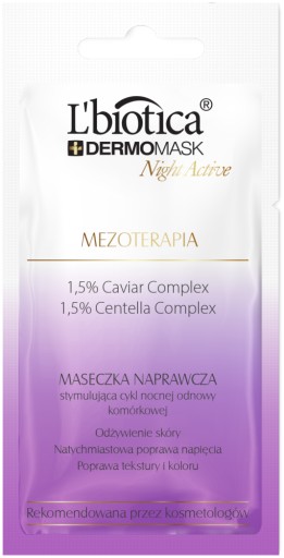 L'BIOTICA Dermomask Night Active Mesotherapy Repair Mask 12 ml