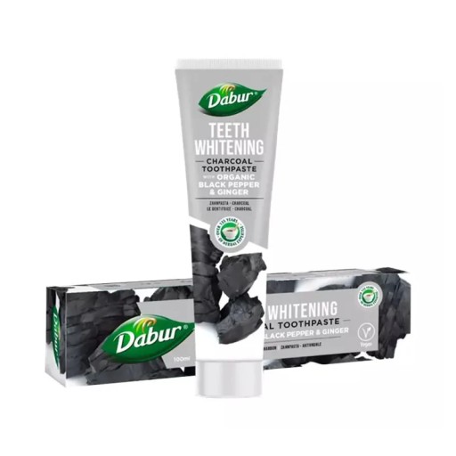 Dabur zubná pasta s aktívnym uhlím na bielenie bez fluoridu 100 ml