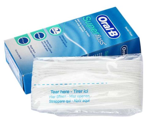ORAL-B SUPERFLOSS DENTAL Flosser PRE ORTODONTICKÉ PRÍSTROJE 50m