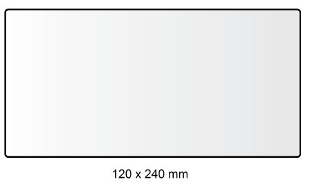 Samolepiaca plstená podložka 120x240 mm biela