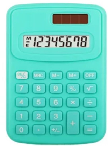 ŠKOLSKÁ MATEMATICKÁ KALKULAČKA, JEDNODUCHÁ, MALÉ VRECKO NA UČENIE NA SKÚŠKU