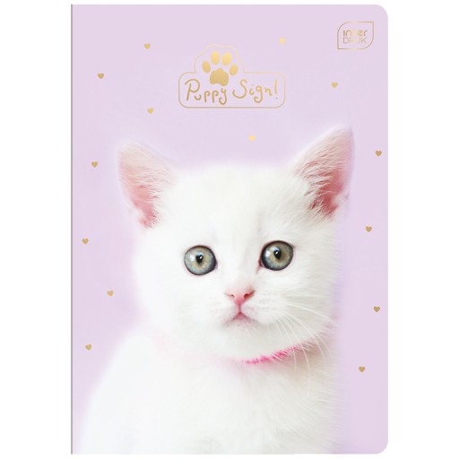 Zápisník A5, 32 listov, mriežkovaný, 70g, UV Sign Puppy Sign