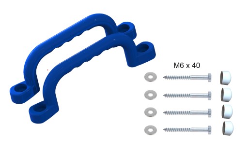 SLNKO - IHRISKO KĽÚČKY 240 mm - 2 ks S MODRÝMI SKRUTKAMI WH