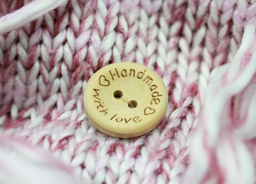 EKO drevené gombíky 50 kusov, ručne vyrábané, veľké, 20 mm