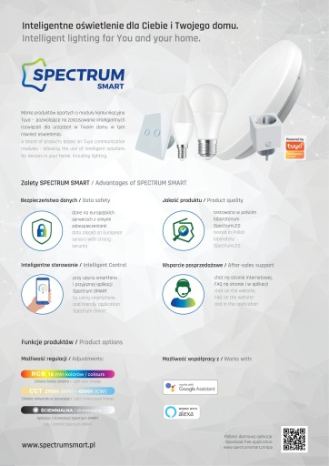 E27 5W COG MILKY WiFi Tuya SMART LED žiarovka