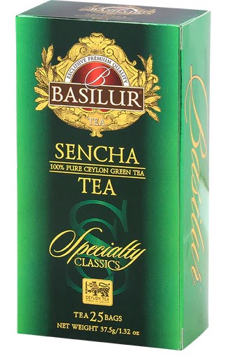 BASILUR SENCHA ČAJ ZELENÝ BEZ PRÍDAVNÝCH LÁTOK BASILUR 25 VRECOV