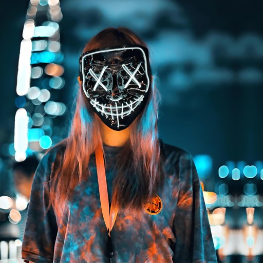 LED MASKA SVIETIACA LED HALLOWEEN PURGE PARTY