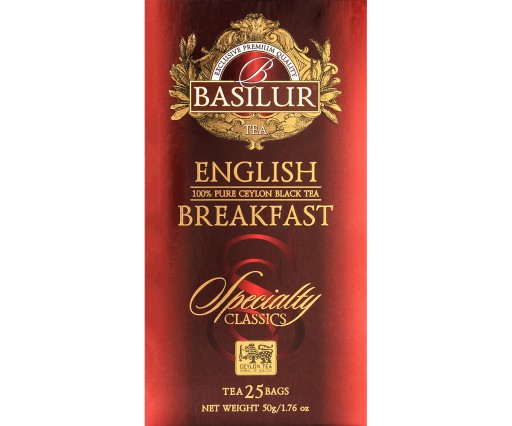 ANGLICKÝ čierny čaj Basilur English Breakfast TAŠKY čisté - 25x2 g