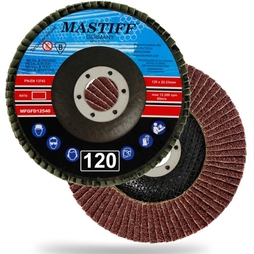 KLAPKOVÝ BRÚSNY KOTÚČ 125mm P120