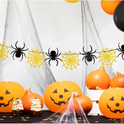 Banner GARLAND SPIDERS pavučiny HALLOWEEN 250cm