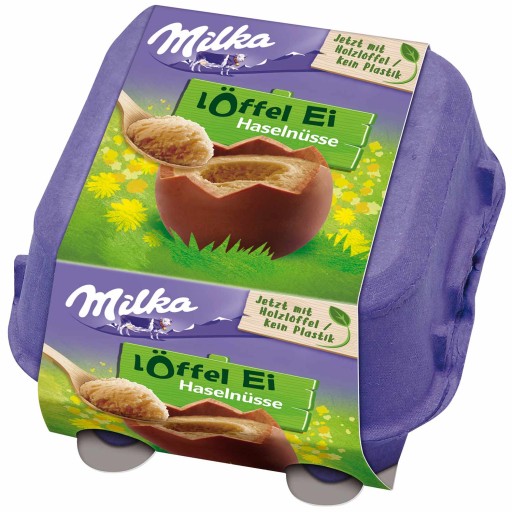 Milka čokoládové vajíčka s orechovou náplňou