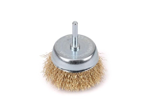 Predná kefa so stopkou - vlnitý drôt FI 6/80 mm / TEGER