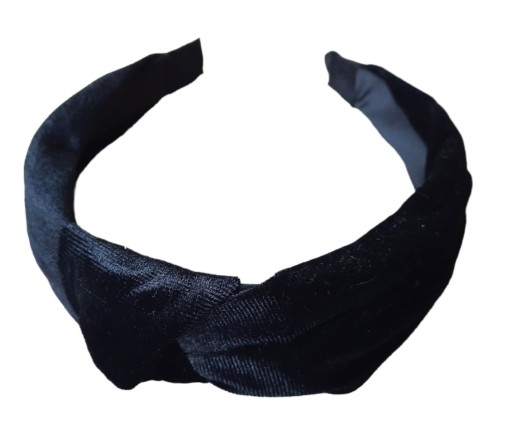 VELÚROVÁ KNOT HAIRBAND, čierna