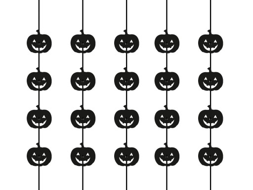 Halloweenska tekvicová závesná dekorácia - 20 ks