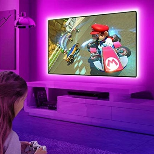 FAREBNÝ LED TV PÚH USB RGB LED PODSVIETENIE 3M 5V + LED DIAĽKOVÉ OVLÁDANIE