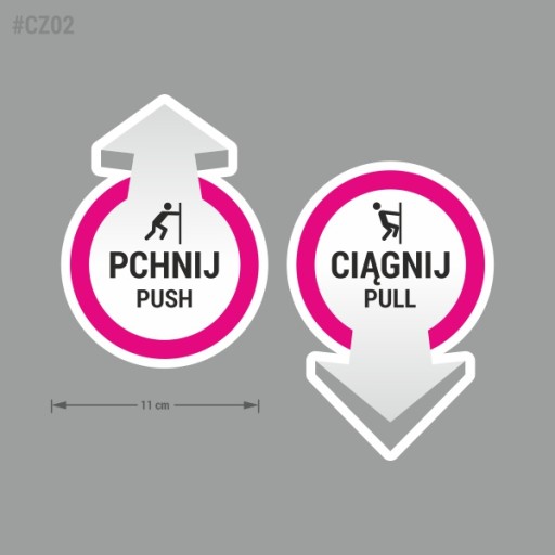 Nálepky Push Pull Push Pull