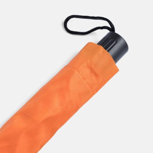 Unisex skladací dáždnik, oranžový, manuálny, vetruodolný poťah