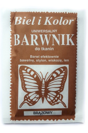 Farba na látky 10g biela a hnedá