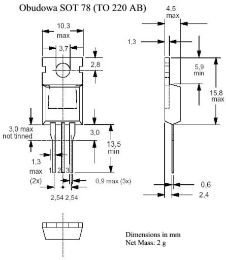 TIP127 PNP Darlington Tranzistor 100V 5A 65W TO220